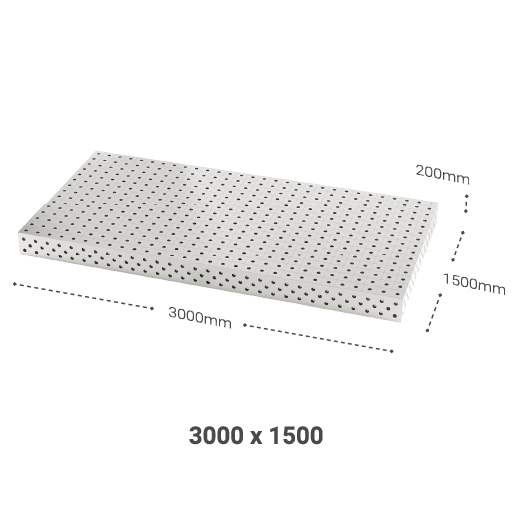 1500 x 30000mm Welding Table Size
