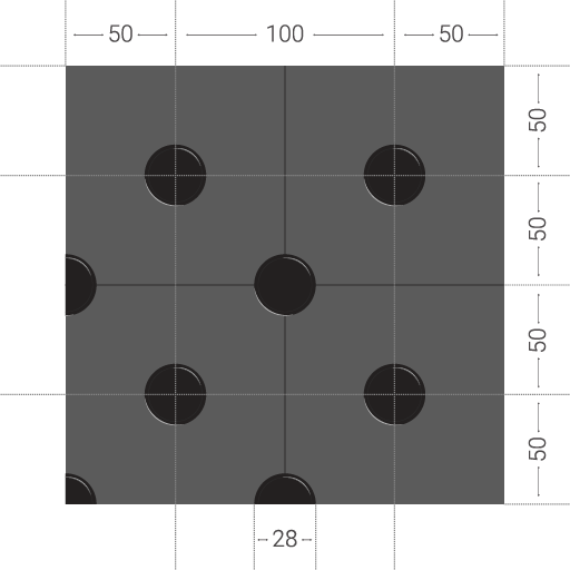 Tenaxis welding table diagonal hole pattern