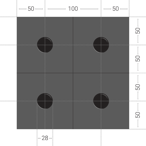 Tenaxis welding table standard hole pattern