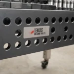 Close up shot of Tenaxis Welding Table logo