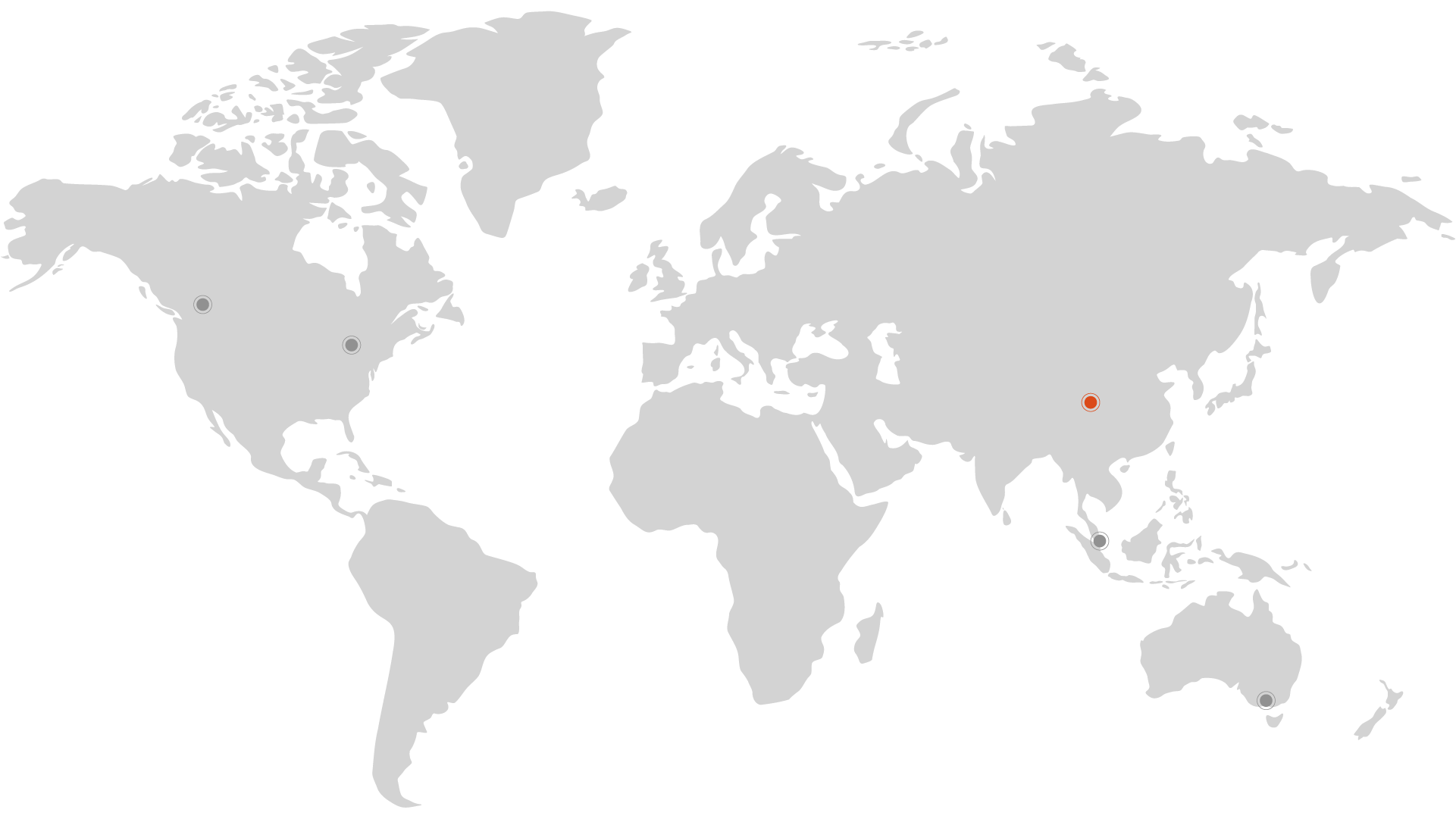 Global logistics map showing Tenaxis manufacturing in China.