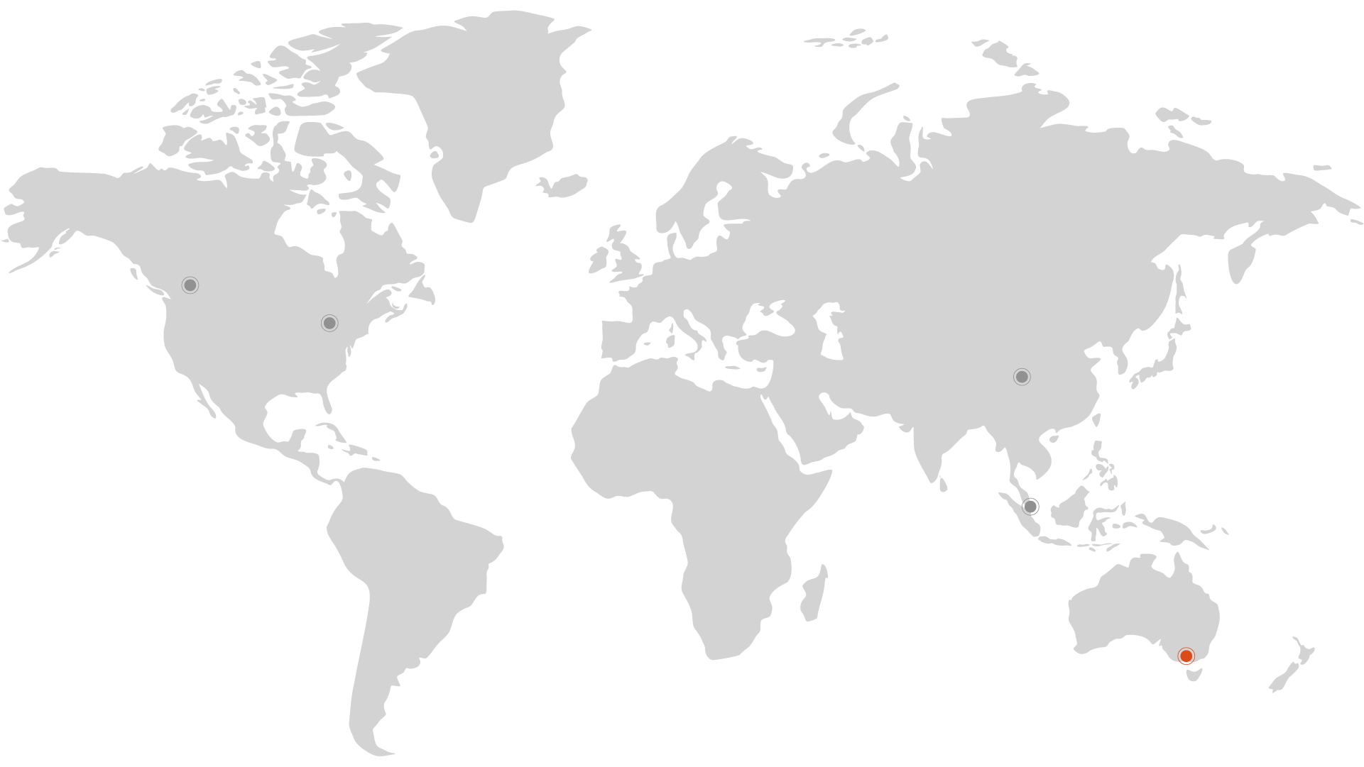 Global logistics map showing Tenaxis local distribution hub in Melbourne.