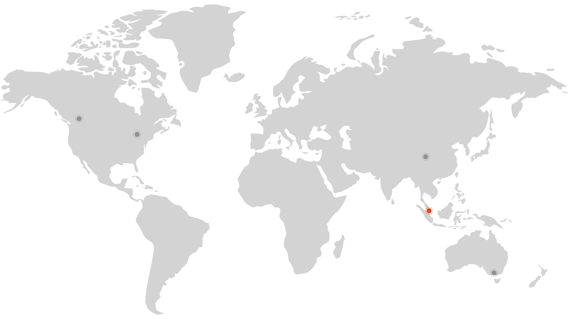 Global logistics map showing Tenaxis headquarters in Singapore.