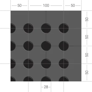 50x50mm welding table hole pattern