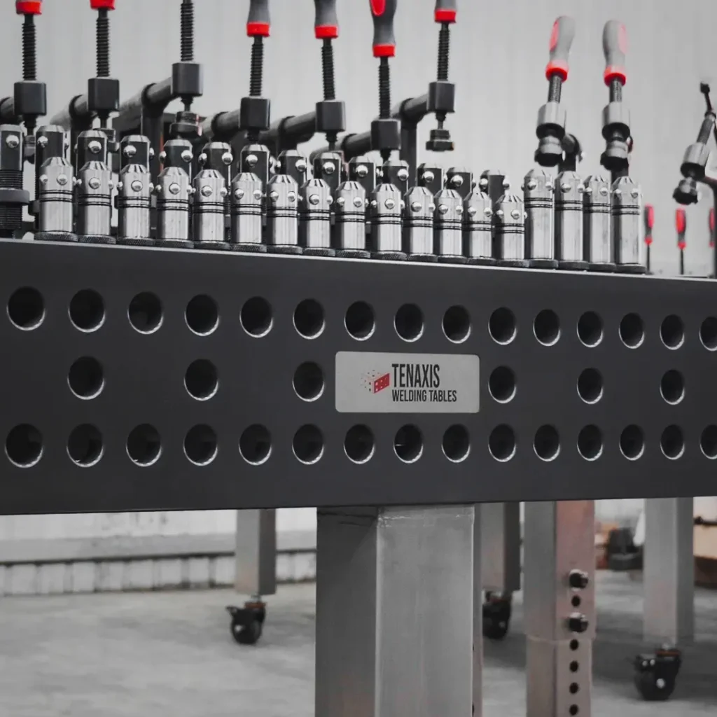 Side angle view of Tenaxis Nitrided Steel Welding Table
