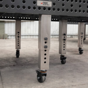 Stainless steel adjustable legs with caster wheel