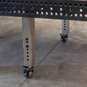 Stainless Steel Adjustable Legs with Caster Wheel on a 1200x2400mm Nitrided Steel Welding Table